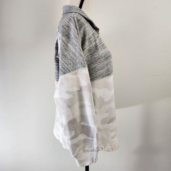 Victoria Secret VS‎ PINK Women Small Gray Camo Spirit Jersey Pullover Jacket - Picture 5 of 16